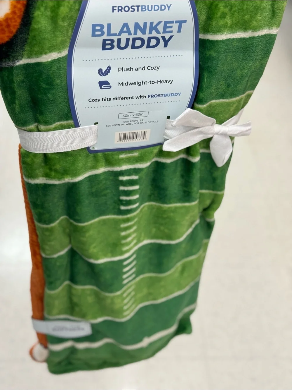 FrostBuddy Kids Green Plush Blanket Buddy